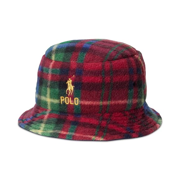Polo Ralph Lauren Other - POLO RALPH LAUREN Men's Hat S/M Plaid Fleece Bucket HAT NWT